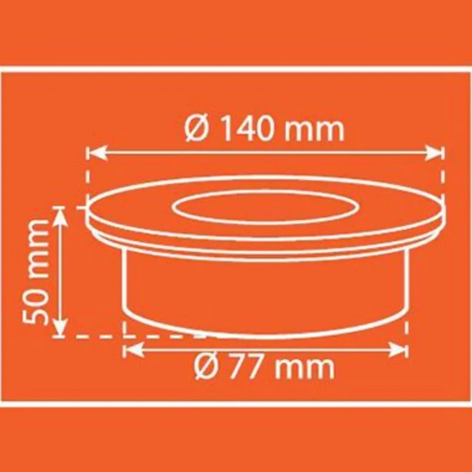 Lugo LED grondspot inbouwlamp, IP44, roestvrij staal, glas