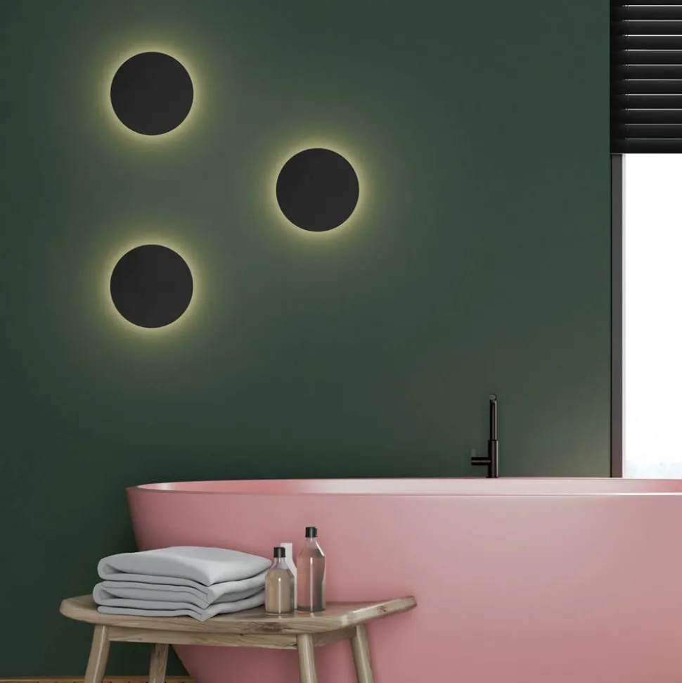 Lunia New wandlamp, zwart, Ø 20 cm