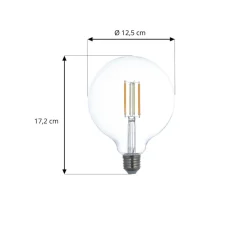 LUUMR Slimme LED E27 G125 7W helder ZigBee Hue Tuya