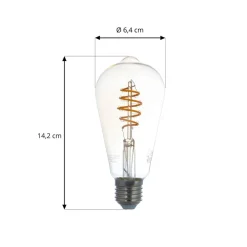 LUUMR Slimme LED E27 ST64 4.9W helder ZigBee Tuya Hue