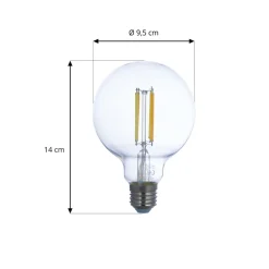 LUUMR slimme LED lamp helder E27 G95 7W Tuya WLAN CCT
