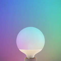 LUUMR Smart LED, E27, G125, 9W, RGB, Tuya, WLAN, mat, CCT