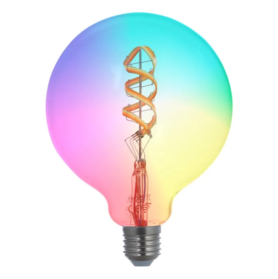 LUUMR Smart LED, E27, G125, 4W, RGB, Tuya, WLAN, helder, CCT