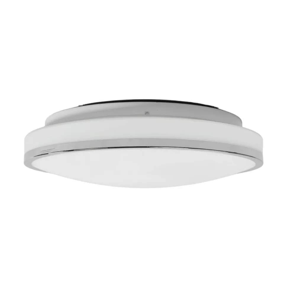 Lyss - LED badkamer plafondlamp met chromen rand