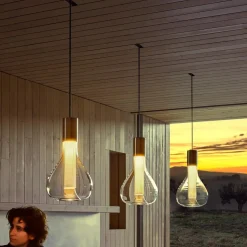 LZF Eris LED hanglamp glas aluminium/ivoor