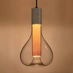 LZF Eris LED hanglamp glas aluminium/beuken