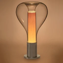 LZF Eris LED tafellamp glas aluminium/beuken