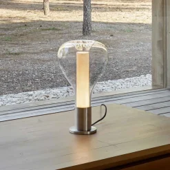 LZF Eris LED tafellamp glas aluminium/ivoor