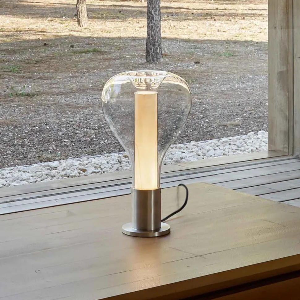 LZF Eris LED tafellamp glas aluminium/ivoor