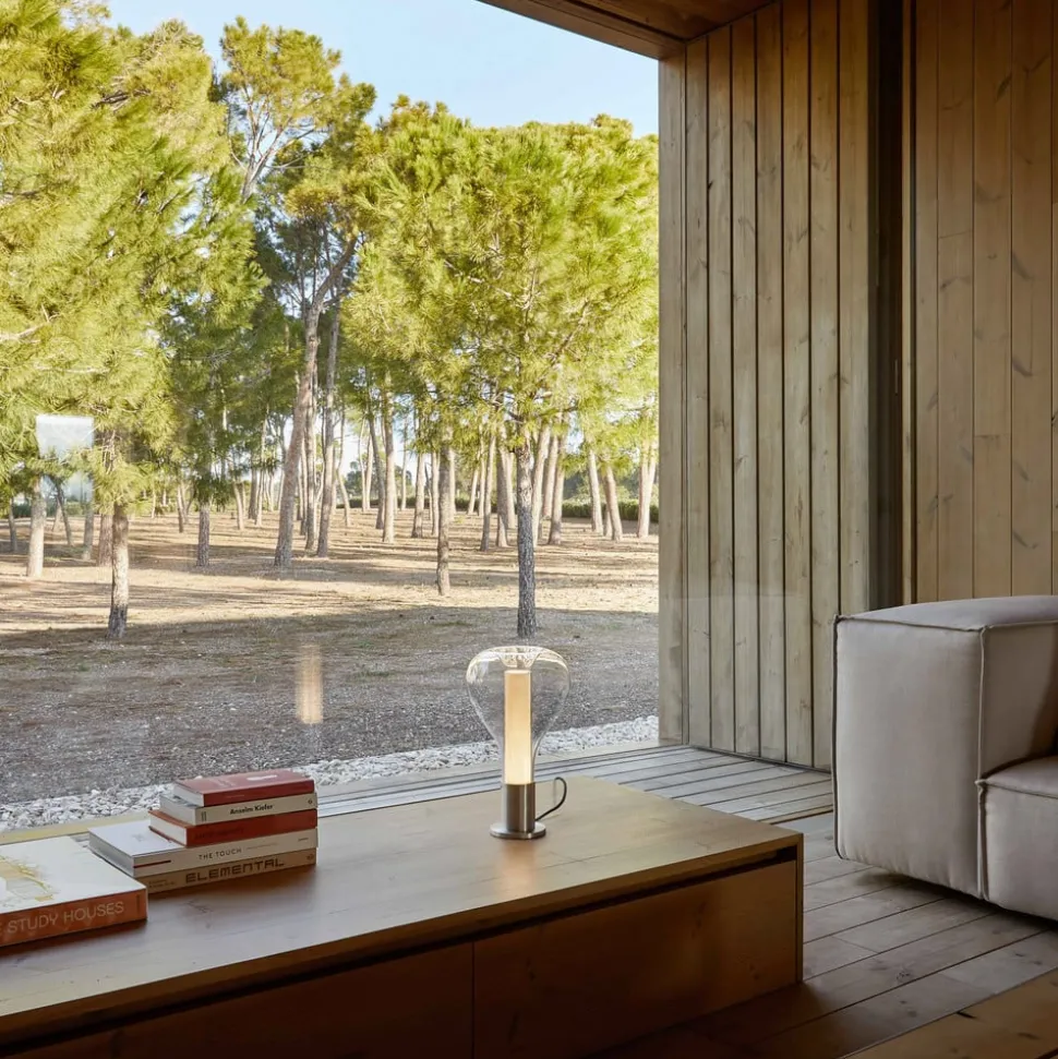 LZF Eris LED tafellamp glas aluminium/ivoor