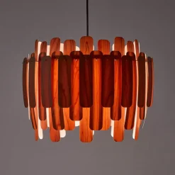 LZF Maruja houten hanglamp, kersen