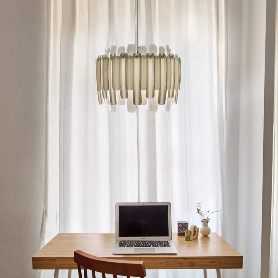 LZF Maruja houten hanglamp, ivoor