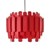 LZF Maruja houten hanglamp, rood
