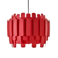 LZF Maruja houten hanglamp, rood
