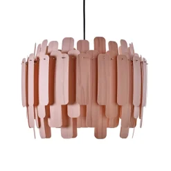 LZF Maruja houten hanglamp, roze