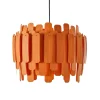 LZF Maruja houten hanglamp, oranje