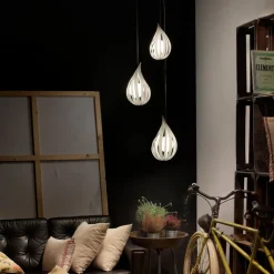 LZF Raindrop medium hanglamp, ivoor