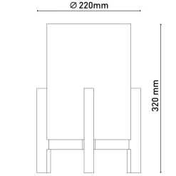 Madita LED tafellamp, hoogte 32 cm, Natur