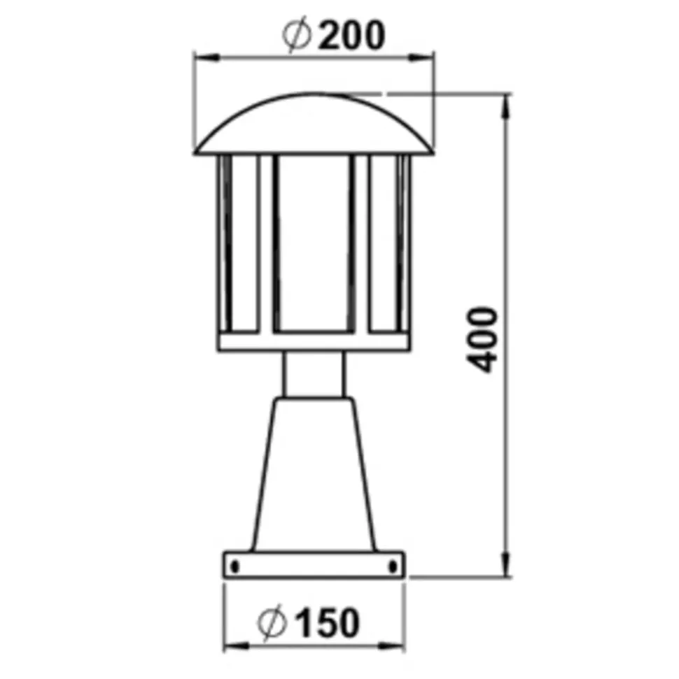 Mads sokkellamp in landhuisstijl bruin