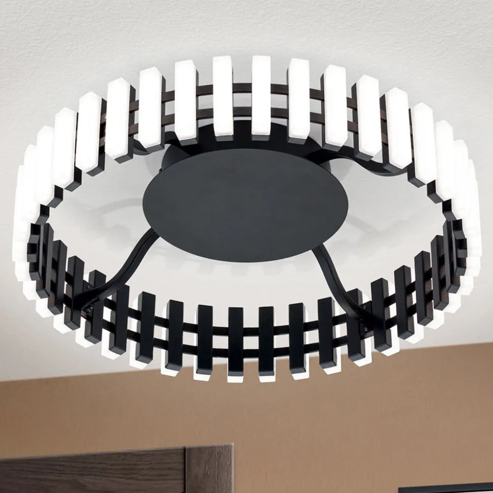 Mansion LED plafondlamp, zwart en wit Ø 43 cm