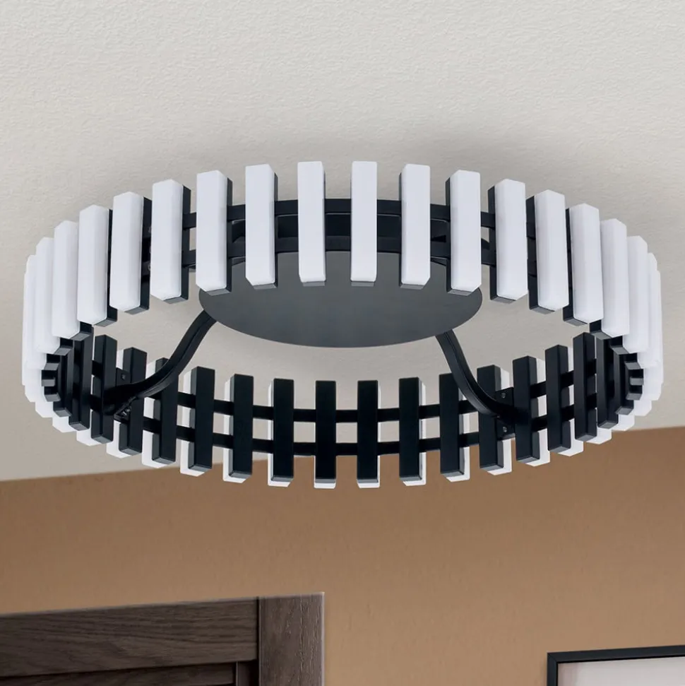 Mansion LED plafondlamp, zwart en wit Ø 43 cm