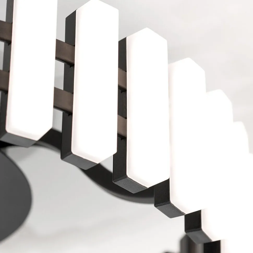 Mansion LED plafondlamp, zwart en wit Ø 43 cm