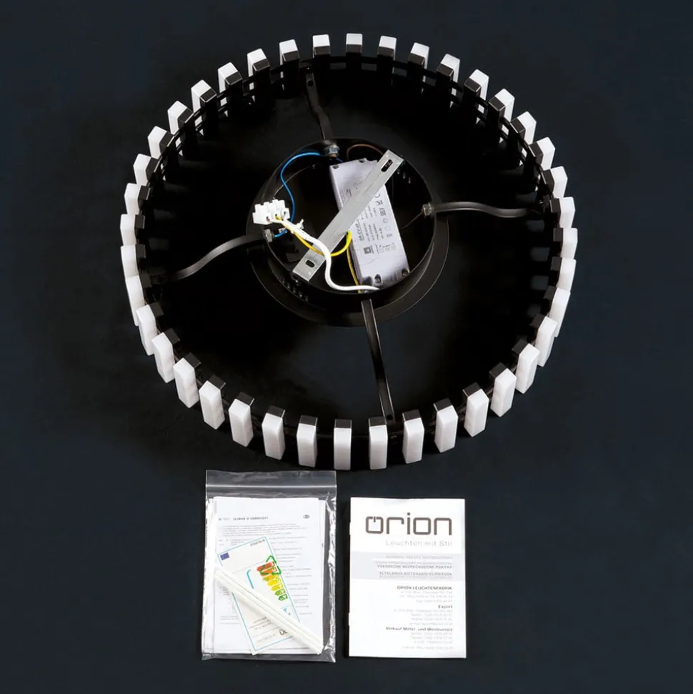 Mansion LED plafondlamp, zwart en wit Ø 43 cm