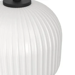 Mantunalle hanglamp, lengte 120 cm, zwart/wit, 3-lamps.