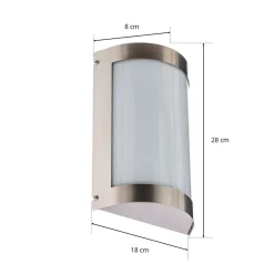 Marco3 buitenwandlamp van roestvrij staal