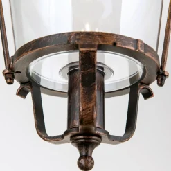 Mariella buiten hanglamp, zwart-koper, metaal