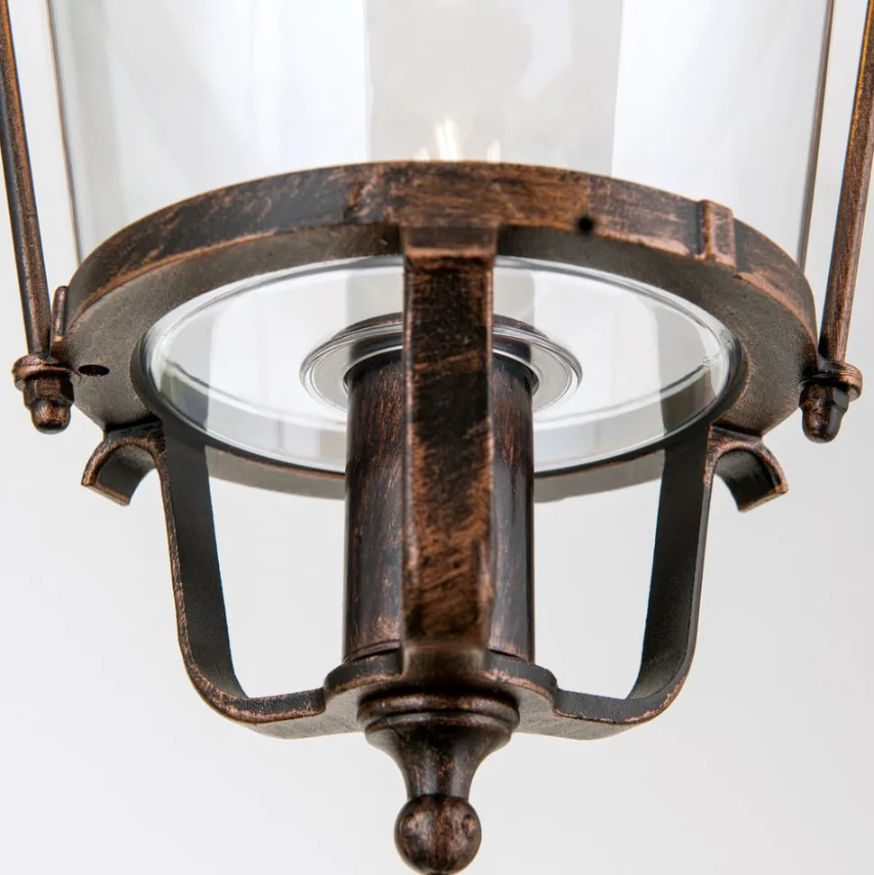 Mariella buiten hanglamp, zwart-koper, metaal