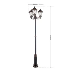 Mariella buitenlantaarn 3-lamps