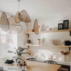 MARKET SET hanglamp Screen XL, 60 cm, naturel, rotan