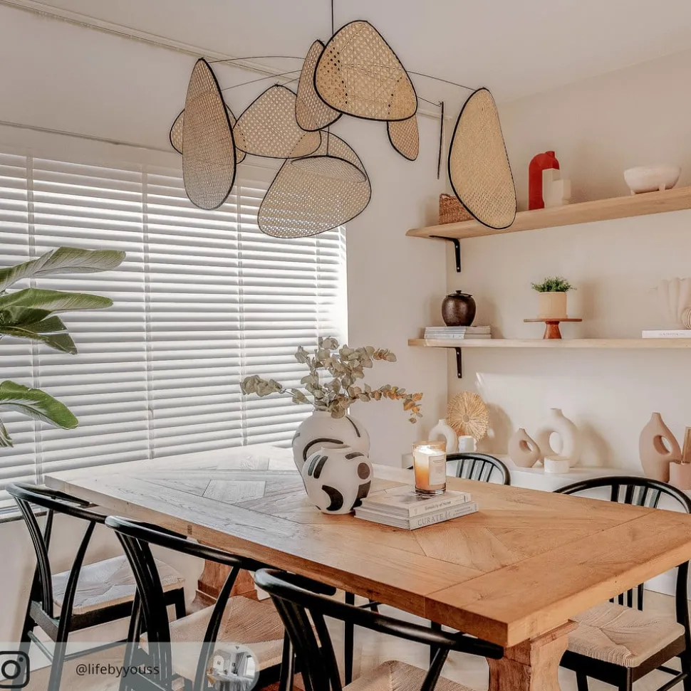 MARKET SET hanglamp Screen XL, 60 cm, naturel, rotan