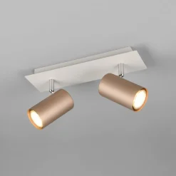 Marley plafondspot bruin/lichtgrijs 30 x 9 cm 2-lamps metaal