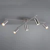 Marley plafondspot, mat nikkel 5-lamps