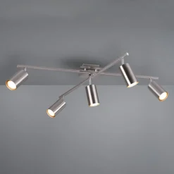 Marley plafondspot, mat nikkel 5-lamps