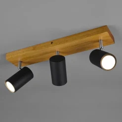 Marley plafondspot, mat zwart, 3-lamps