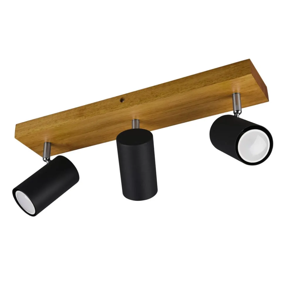 Marley plafondspot, mat zwart, 3-lamps