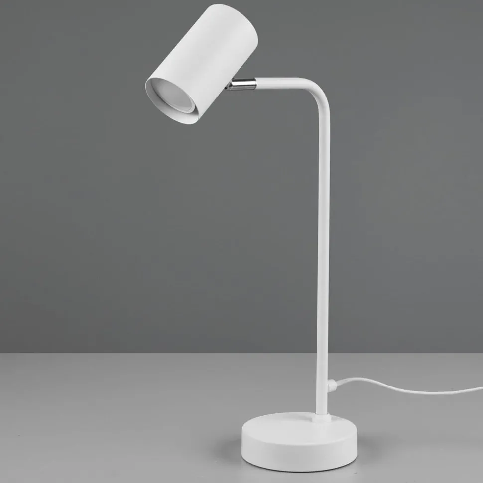 Marley tafellamp, wit, hoogte 45 cm, metaal