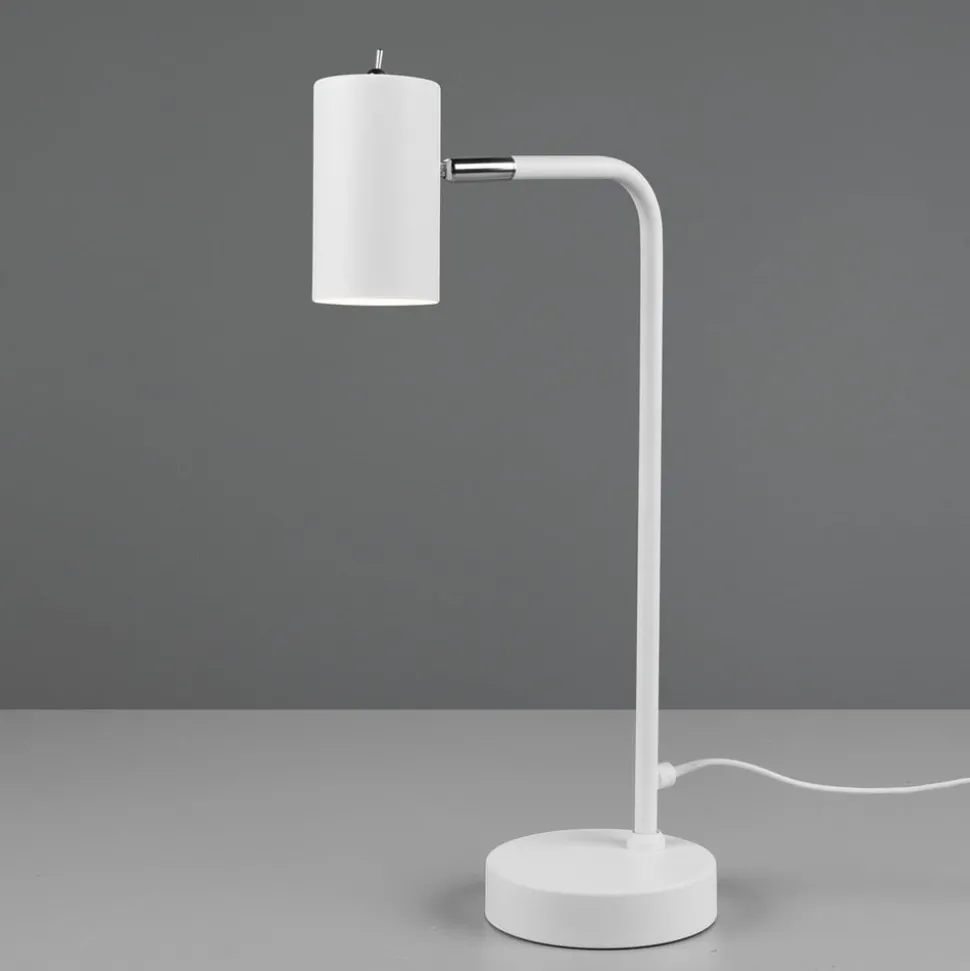 Marley tafellamp, wit, hoogte 45 cm, metaal