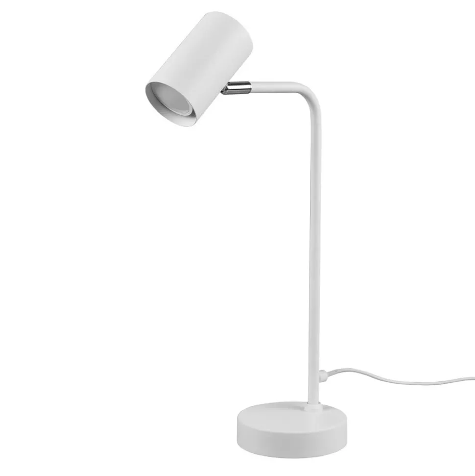 Marley tafellamp, wit, hoogte 45 cm, metaal