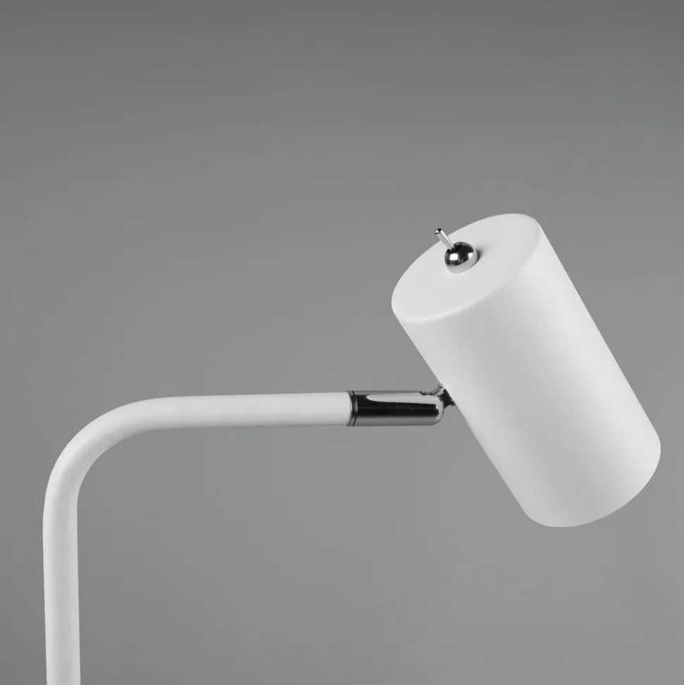 Marley tafellamp, wit, hoogte 45 cm, metaal