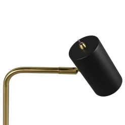 Marley tafellamp, zwart/messing, hoogte 45 cm, metaal