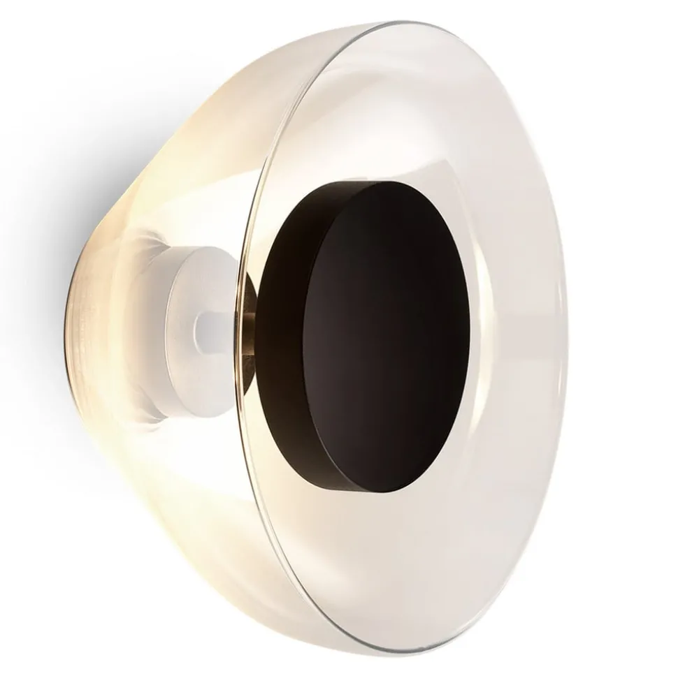 MARSET Aura LED wandlamp, Ø 18 cm, transparant