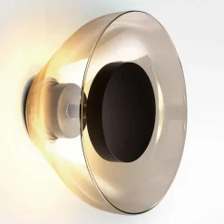 MARSET Aura LED wandlamp, Ø 18 cm, rookgrijs