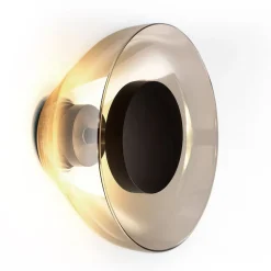 MARSET Aura LED wandlamp, Ø 18 cm, rookgrijs