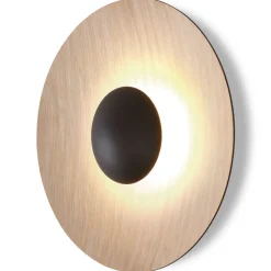 MARSET Ginger 42C LED wandlamp Ø42cm eiken/eiken