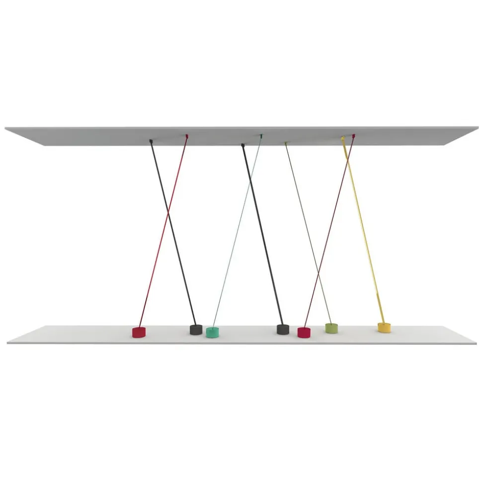 Martinelli Luce Elastica vloerlamp als band, rood