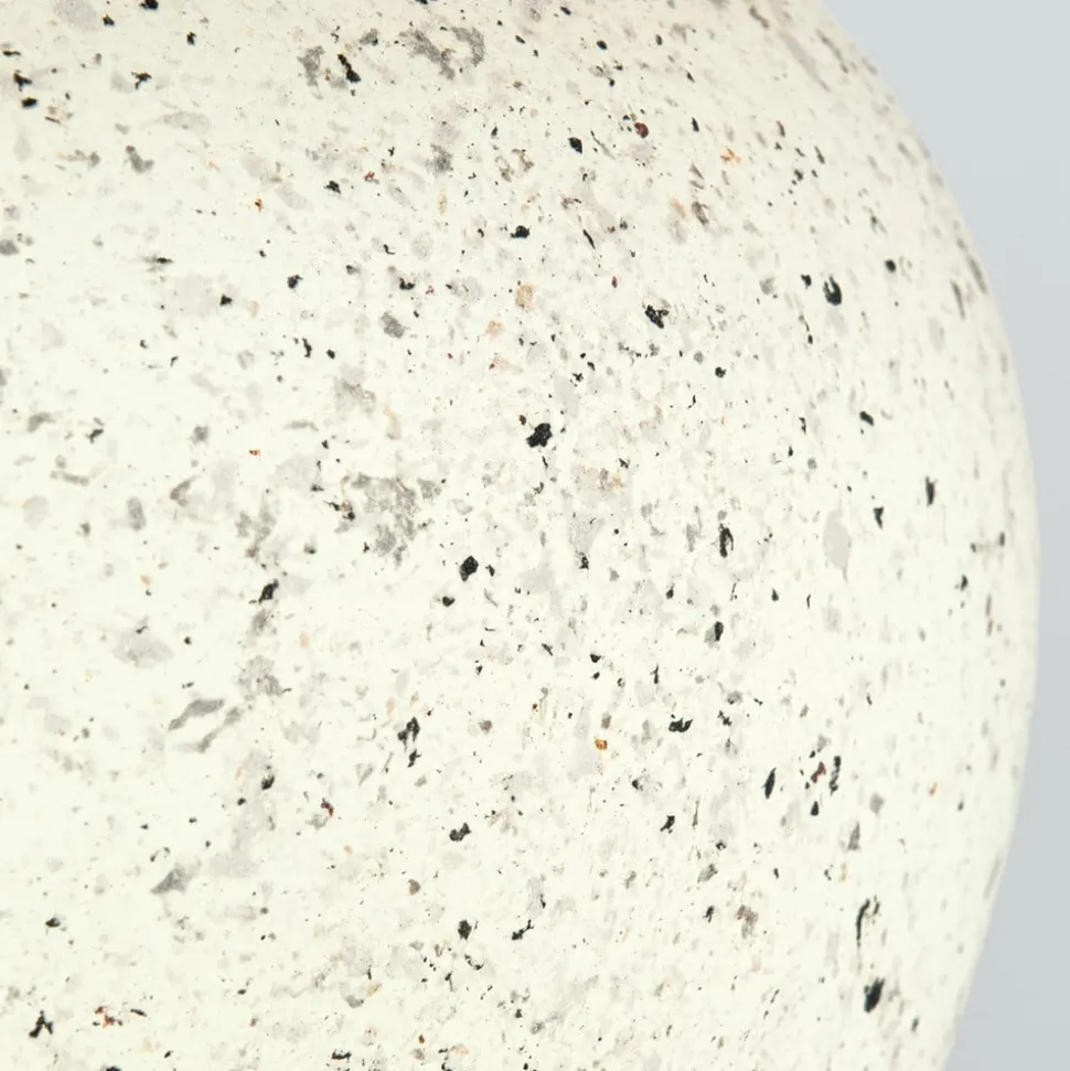 Masai tafellamp, crème/bruin, hoogte 46,5 cm, keramiek/linnen